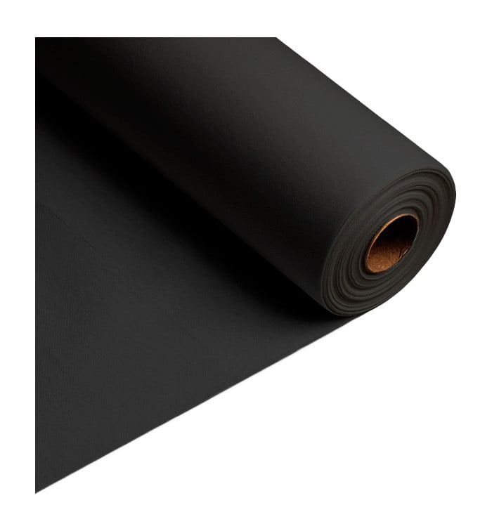 Toalha para Mesa Airlaid Preto Pre-cortada 0,4x48m (1 Ud)