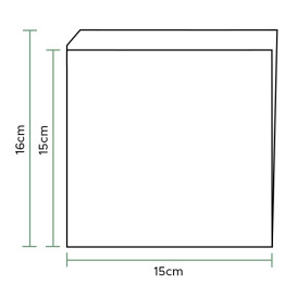 Saqueta  Papel Antigordura Aberta 2L 15x15cm (250 Uds)