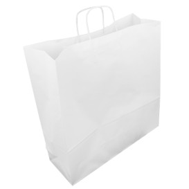 Saco Papel Kraft Branco Asas 100g/m² 44x15x46cm (200 Uds)