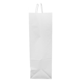 Saco Papel Kraft Branco Asas 100g/m² 44x15x46cm (200 Uds)