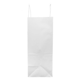 Saco Papel Kraft Branco Asas 100g/m² 25+13x33cm (25 Uds)