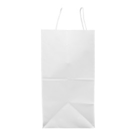 Saco Papel Kraft Branco Asas 90g/m² 32+16x31cm (250 Uds)