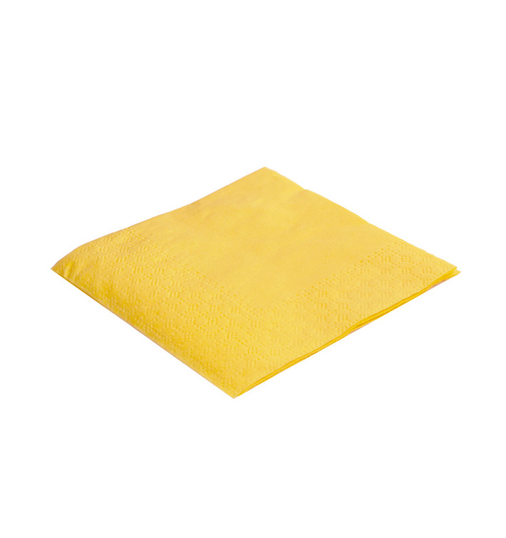 Guardanapos Papel Cocktail Amarelo 20x20cm (6.000 Uds)