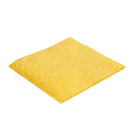 Guardanapos Cocktail de Papel 20x20cm Amarelo (6.000 Uds)