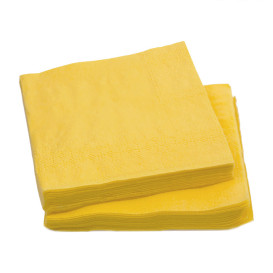 Guardanapos Papel Cocktail Amarelo 20x20cm (6.000 Uds)