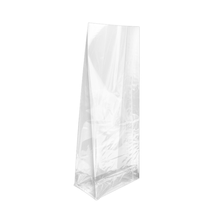 Saco de PP Biorientado Fundo Quadrado 14x35+8cm G160 (1000 Uds)