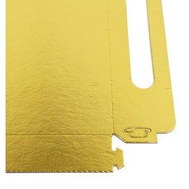 Tabuleiro Cartão Retângulo Ouro Asas 16x23 cm (100 Uds)