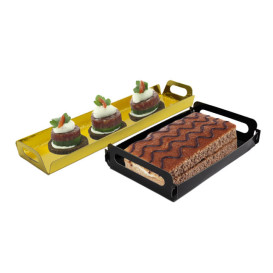 Tabuleiro Cartão Retângulo Ouro Asas 12x19 cm (1.000 Uds)