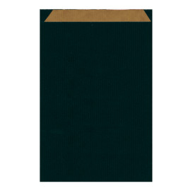 Saco de Papel Kraft Negro 26+9x38cm 