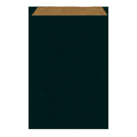 Saco de Papel Kraft Negro 26+9x38cm (750 Uds)