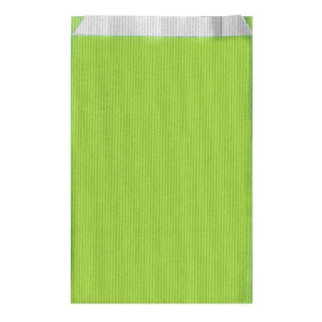 Saco de Papel Verde Anis 19+8x35cm (125 Uds)