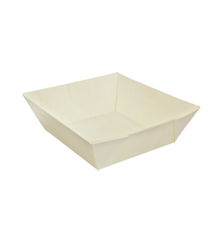 Tabuleiro em Madeira 480ml 14,5x12x5cm (12 Uds)