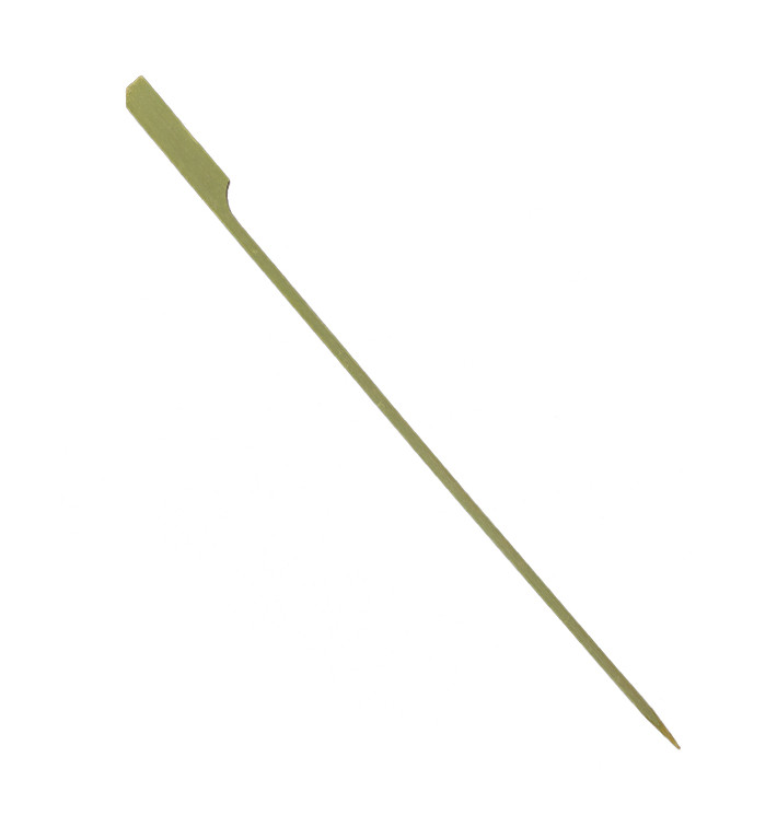 Espetos de bambu decorados “Golf” Verde Natural 25cm (250 Uds)