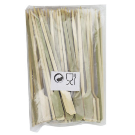 Espeto de bambu “Golf” Verde Natural 12cm (50 Uds)