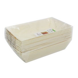 Tabuleiro em Madeira 500ml 20x12,5cm (144 Uds)