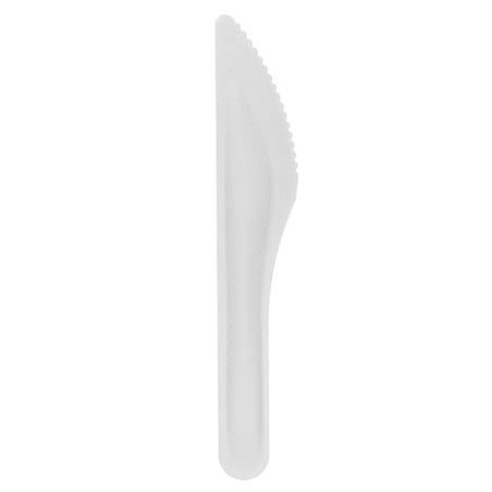 Faca em Cana-de-Açúcar Branco 16cm (1.000 Uds)