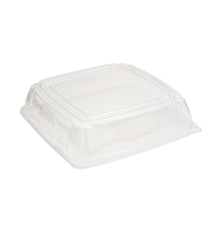 Tampa Plástico PET Transparente Bandeja 27x27cm (25 Uds)