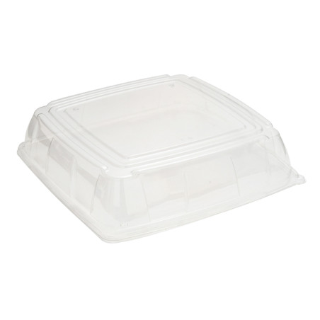 Tampa Plástico PET Transparente Bandeja 27x27cm (25 Uds)