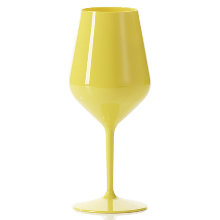 Copo Reutilizável Durable Tritan Amarelo de Vinho 470ml (6 Uds)