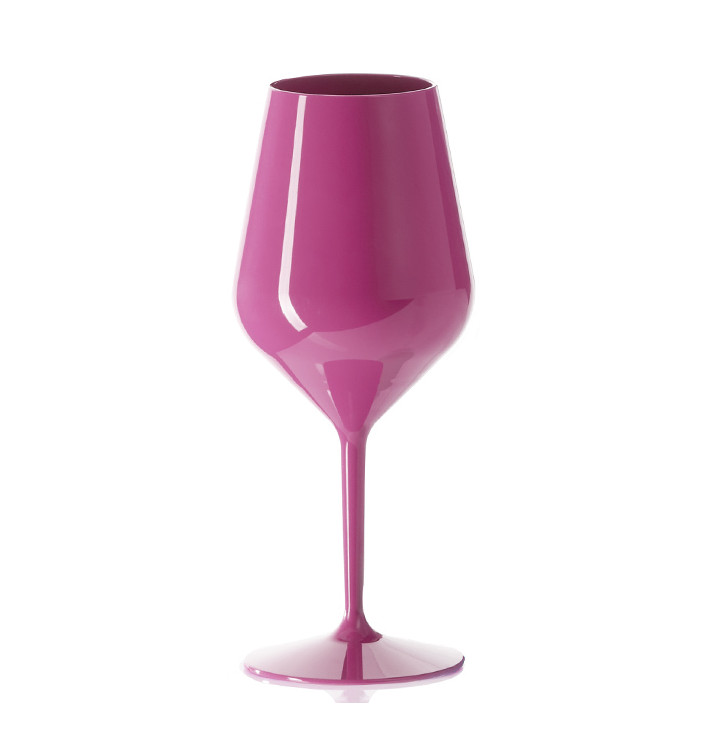 Copo Reutilizável Tritan Rosa de Vinho 470ml (1 Ud)