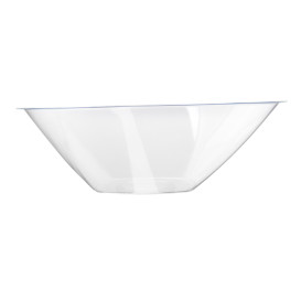 Tigela Plastico PS Cristal "Square" 1250ml Ø21cm (3 Uds)