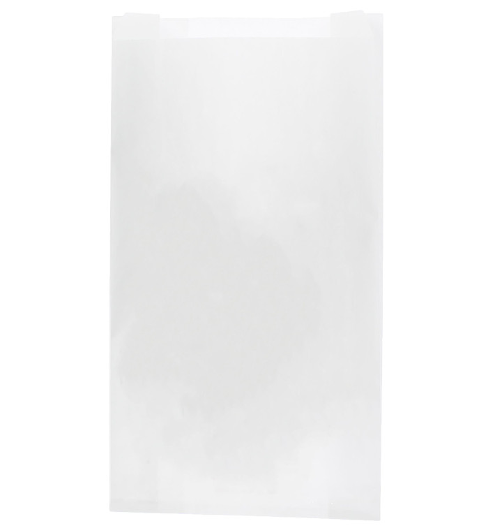 Saco de Papel Branco 14+7x24 cm (200 Uds)