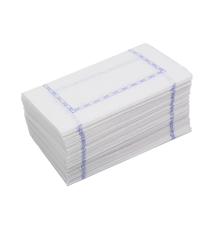 Toalhas de Papel "Zigzag" Branco Debrum 14x14cm (250 Uds)