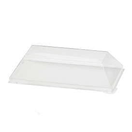 Tampa Plastico PET Transparente 13x6,5cm (100 Uds)