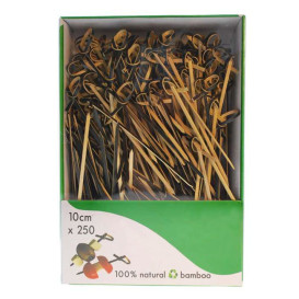 Espeto de Bambu "Laço" Preto 10cm em caixa (2.500 Uds)