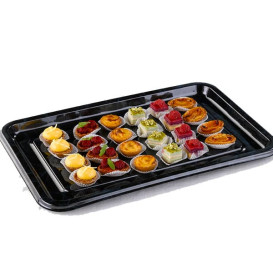 Bandeja Plastico Luxo Retang. Marmore 35x24cm (5 Uds)