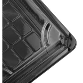 Embalagem com Tampa Sushi PLA Preto 15,0x23,0 cm (600 Uds)