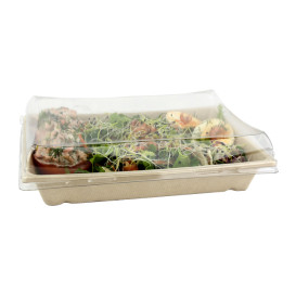 Tampa de Plástico PET para Bandeja 22x16cm (50 Uds)