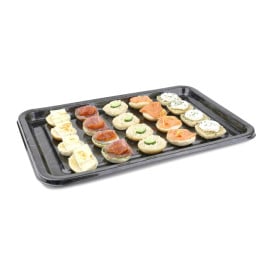 Bandeja Plastico Luxo Retang. Marmore 46x30cm (5 Uds)