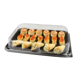 Bandeja Plastico Tapa Preto 46x30cm (25 Uds)