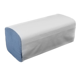 Toalha de Papel Seca Mãos Azul 1 Folha Z (190 Uds)