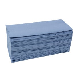 Toalha de Papel Seca Mãos Azul 1 Folha Z (190 Uds)