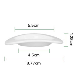 Mini-Prato Degustação Durable SAN "Ellipse" Branco 10ml (96 Uds)