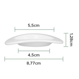 Mini-Prato Degustação Durable SAN "Ellipse" Branco 10ml (6 Uds)