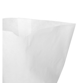 Saco de Papel Cilíndrico com Base Hexagonal Branco 17x22cm (1000 Uds)