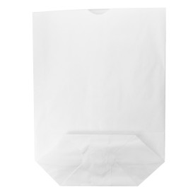 Saco de Papel Cilíndrico com Base Hexagonal Branco 17x22cm (1000 Uds)