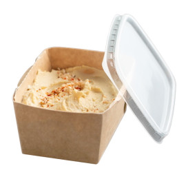 Tampa PP para Saladeira Deli2Go Kraft 10,8x8,2cm (1000 Uds) 