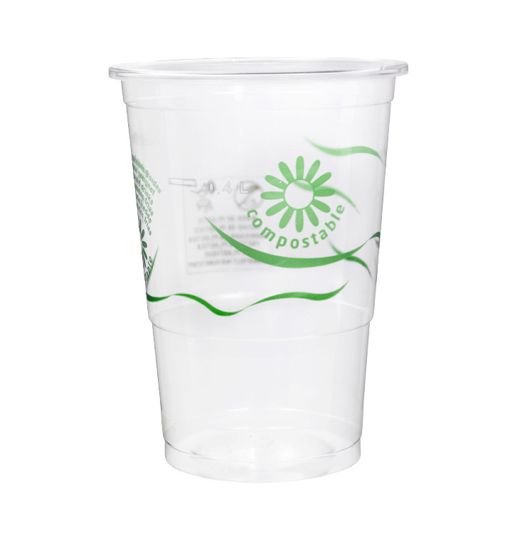 Copo Compostável PLA Transparente 250ml Ø7,3cm (25 Uds) 