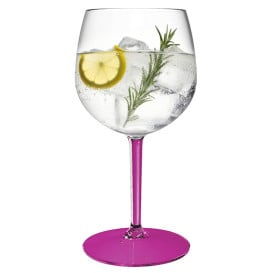 Copo Reutilizável Durable TT Pé Fúcsia Gin Tonic 580ml (6 Uds)