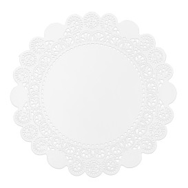 Naperon Papel Rendado Branco Circular Ø11,5cm (2.000 Uds)