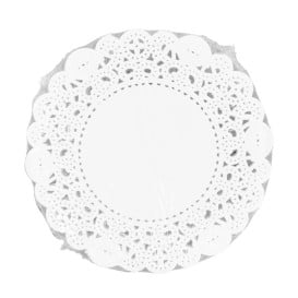 Naperon Papel Rendado Branco Circular Ø11,5cm (2.000 Uds)