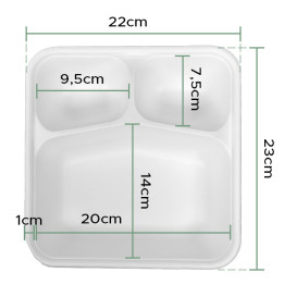 Embalagem Termosoldaveis Cartão Kraft 550ml 192x137x27mm (585 Uds)