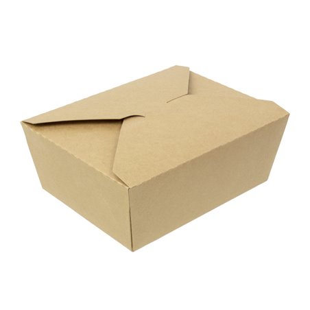 Caixa TakeAway Kraft-Kraft 17x13,5x6,5cm 1.300ml (200 Uds)