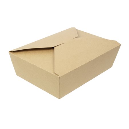 Caixa TakeAway Kraft-Kraft 21,5x15,5x6,5cm 1.900ml (200 Uds)