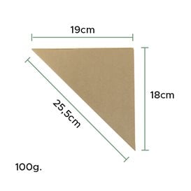 Cone de Papel Antigordura Kraft 25,5cm 100gr (1.600 Uds)