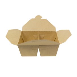 Caixa TakeAway Kraft-Kraft 2C 17x13,5x6,5cm 1.000ml (25 Uds)